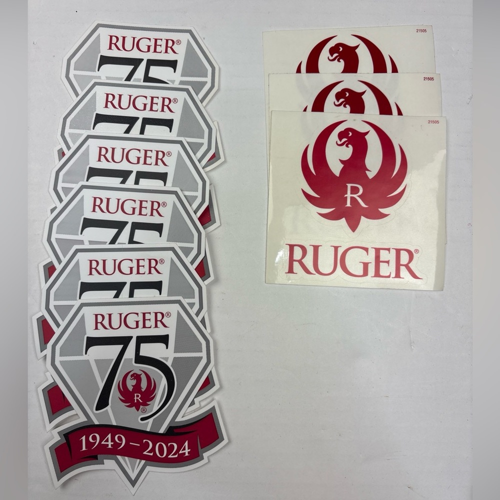 Ruger Arms Phoenix Decal Stickers Lot of 9 Pcs 75 Years Window Car Truck Safe